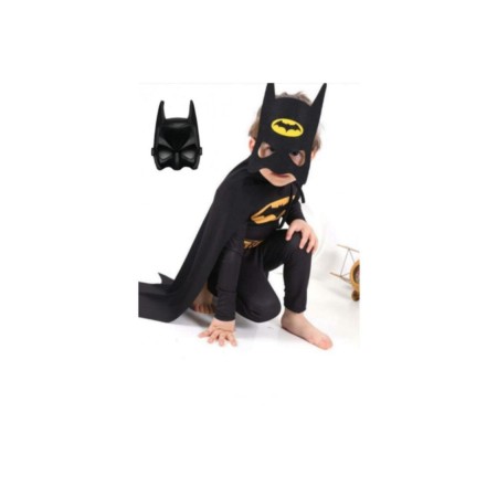 Batman Çocuk Kostümü Maskeli - Pelerinli Ve 2 Adet Maskeli