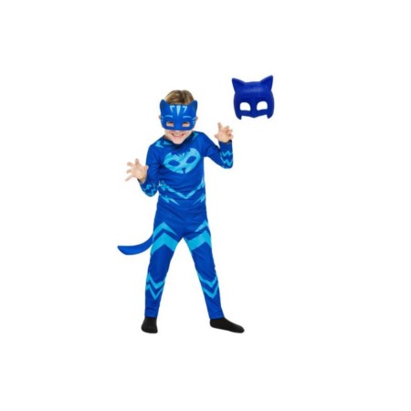 Pija Maskeliler Kostüm Catboy Kedi Çocuk (MAVİ) 2 Maskeli Pelerinli Kostüm