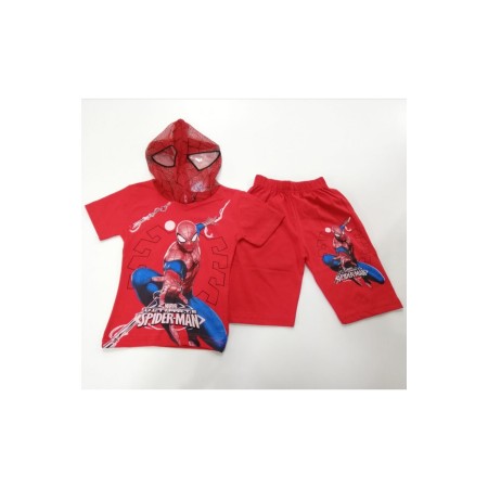 Çocuk Kırmızı Kapşonlu Örümcek Adam Kıyafeti