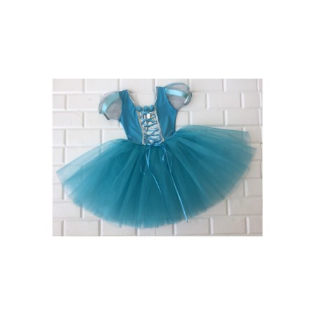 Prenses Mavi Rapunzel Kostüm Elbise