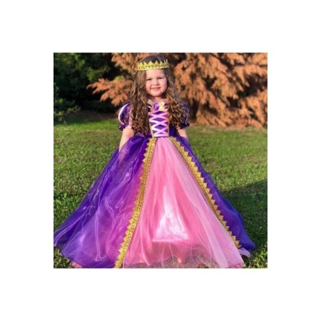 Kız Çocuk Mor Rapunzel Kostüm