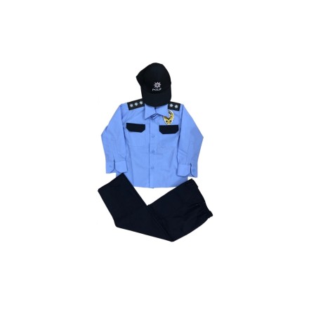 Unisex Çocuk Mavi Polis Genel Hizmet Kıyafeti
