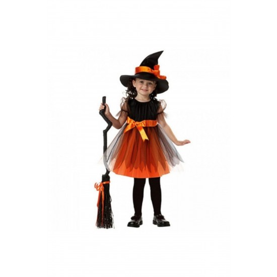 Halloween Tatlı Cadı Kostümü Turuncu