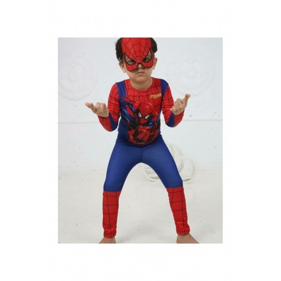 Erkek Çocuk Maskeli Örümcek Adam Kostümü