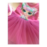 Kız Çocuk Pembe Lol Elbise, Kostüm, Prenses Doğum Günü Kabarık