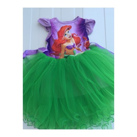 Kız Çocuk Elbise,prenses Ariel Kostümü , Tütü, Kostüm