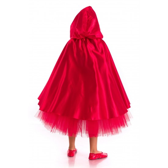 Kırmızı Başlıklı Kız Kostümü Pelerinli