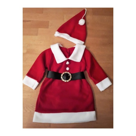 Kız Çocuk Noel Elbise Noel Baba Kıyafeti Kostümü Yılbaşı