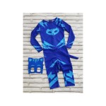 Pija Maskeliler Catboy Kedi Çocuk Kostüm 2 Maskeli Pj Masks Kostüm Seti Ve 3'lü Mini Figür Oyuncak