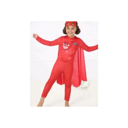 Unisex Çocuk Kırmızı Pijamaskeliler Baykuş Kostümü