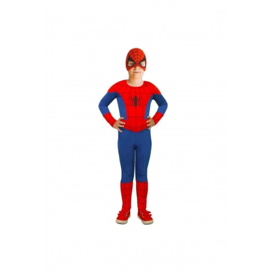 Erkek Çocuk Kırmızı Spiderman Kostümü Örümcek Adam Kostüm
