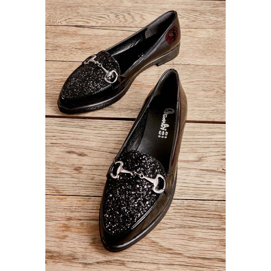 Siyah Rugan Kadın Loafer K01641150098