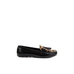 Siyah Leopar Rugan Kadın Loafer M0542122598