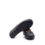 Kadın Siyah Dolgu Topuklu Loafer Ayakkabı