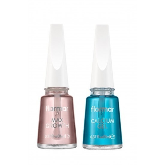 Nail Care Calcium Gel Tırnak Bakım Jeli 11ml+max Growth Uzatıcı Etkili Tırnak Bakım Jeli 11ml X2