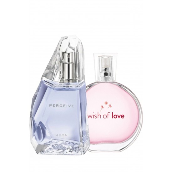 Perceive Edp 50 Ml - Wish Of Love Edt 50 Ml Kadın Parfümü Seti ELİTKOZMETİK-0011