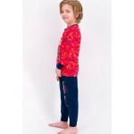 Açık Kırmızı Lisanslı Erkek Çocuk Pijama Takımı