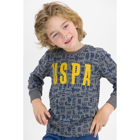 Erkek Çocuk Lisanslı Koyu Gri Melanj Pijama Takımı