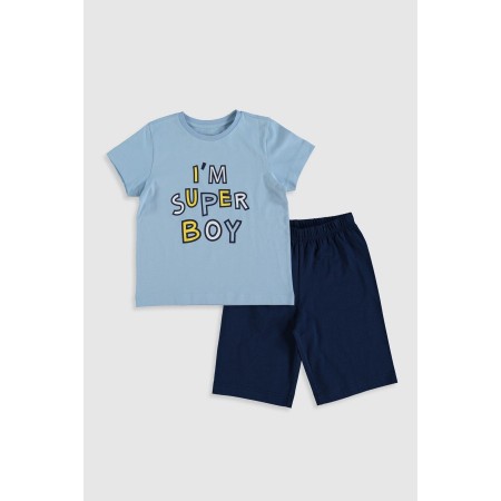 Erkek Çocuk Mavi G4M Pijama Takımı