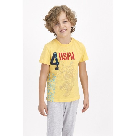 Erkek Çocuk Kısa Kol Pijama Takımı Sarı