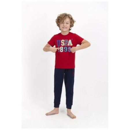 Erkek Çocuk Kırmızı Kısa Kol Pijama Takımı