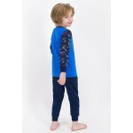 Erkek Mavi Lisanslı Çocuk Pijama Takımı