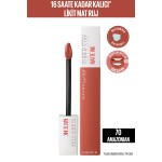 Super Stay Matte Ink Likit Mat Ruj 70 Amazonian + Total Temptation Mini Maskara Makyaj Seti