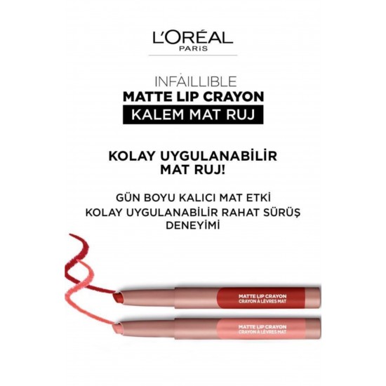 Infaillible Matte Lip Crayon Kalem Mat Ruj - 105 Sweet and Salty