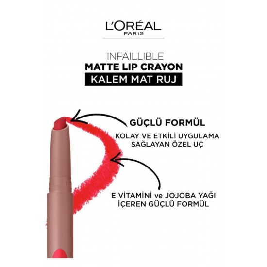 Infaillible Matte Lip Crayon Kalem Mat Ruj - 102 Caramel Blondie