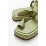 Gia Yeşil Cilt Kadın Sandalet
