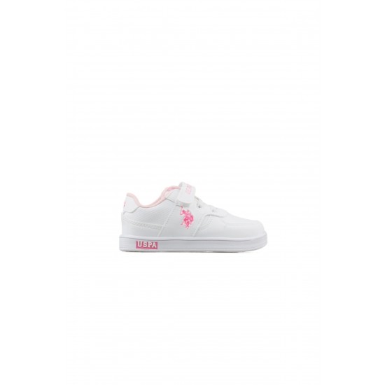 U.s.polo Assn. Cameron 2fx White Neon Pink Çocuk Günlük Ayakkabı 101099958 Beyaz