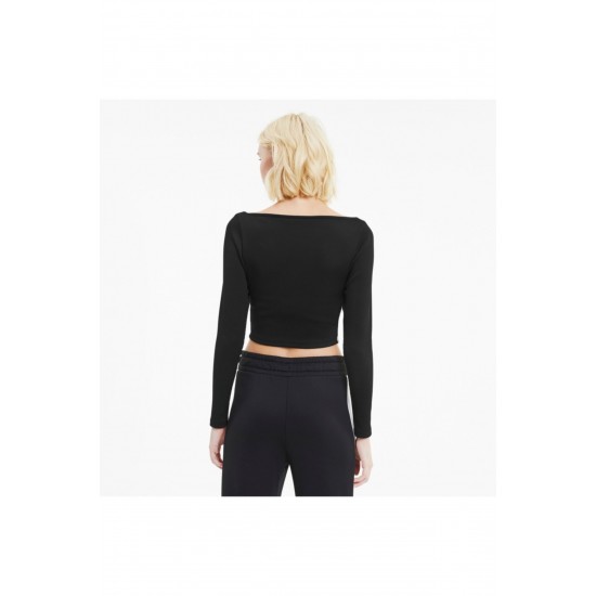 Kadın Spor Body - Classics Ribbed Longsleeve Cropped Top P -  59764801