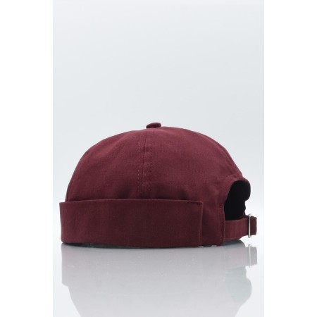 Bordo Hiphop Docker Şapka %100 Pamuk Katlamalı Cap