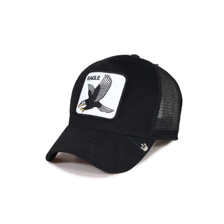 Eagle Kartal Logolu Hayvan Figürlü Unisex Fileli Siyah Şapka