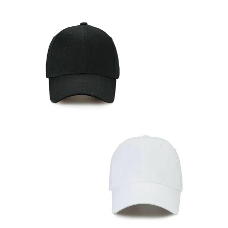 Unisex Ayarlanabilir Spor Basic Kep Şapka 2'li Set