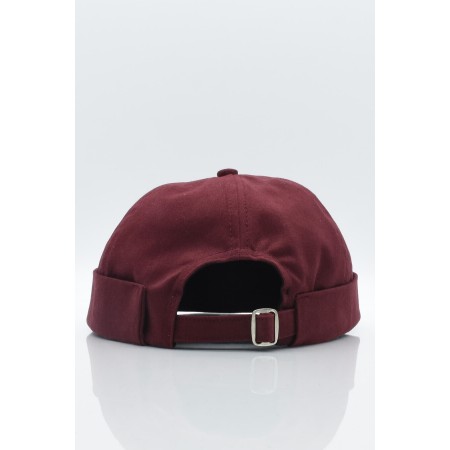 Bordo Hiphop Docker Şapka %100 Pamuk Katlamalı Cap