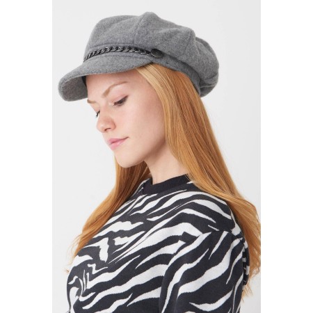 Kadın Antrasit Denizci Tipi Kaşe Şapka Şpk02 - E1 ADX-0000020361