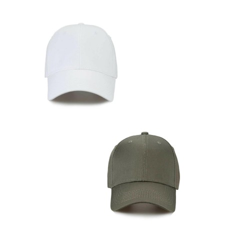 Unisex Ayarlanabilir Spor Basic Kep Şapka 2'li Set