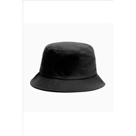 Düz Siyah Kova Şapka Balıkçı Şapka Bucket