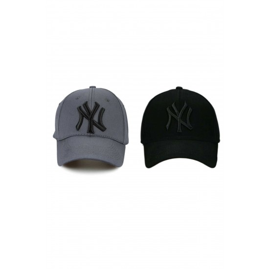 Ny New York 2'li Unisex Set Şapka Füme Ve Siyah