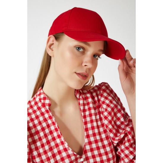 Kadın Kırmızı Unisex Baseball Cap Şapka PD00017