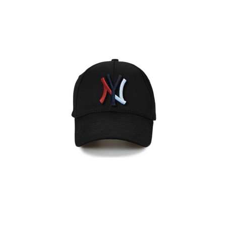 Ny New York Unisex Siyah Şapka Özel Kırmızı Siyah Beyaz Nakış