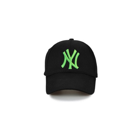 Ny New York Unisex Siyah Şapka Özel Forforlu Yeşil Nakış
