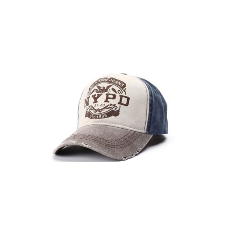 Nypd Şapka Cap Şapka Eskitme Tasarım 2020 Model Gri Mavi