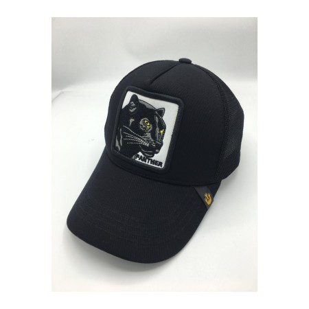 Unisex Siyah Ayarlanabilir Hayvan Figürlü Şapka
