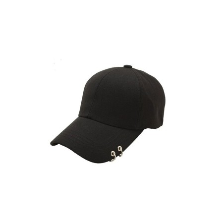 Unisex Siyah Piercingli Şapka