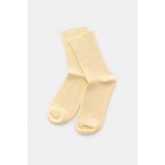 Sarı Kadın Fitilli Tekli Çorap