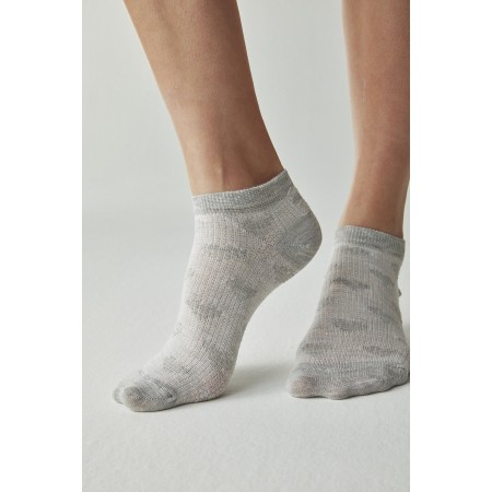 Beyaz - Gri Amore 2li Patik Çorap